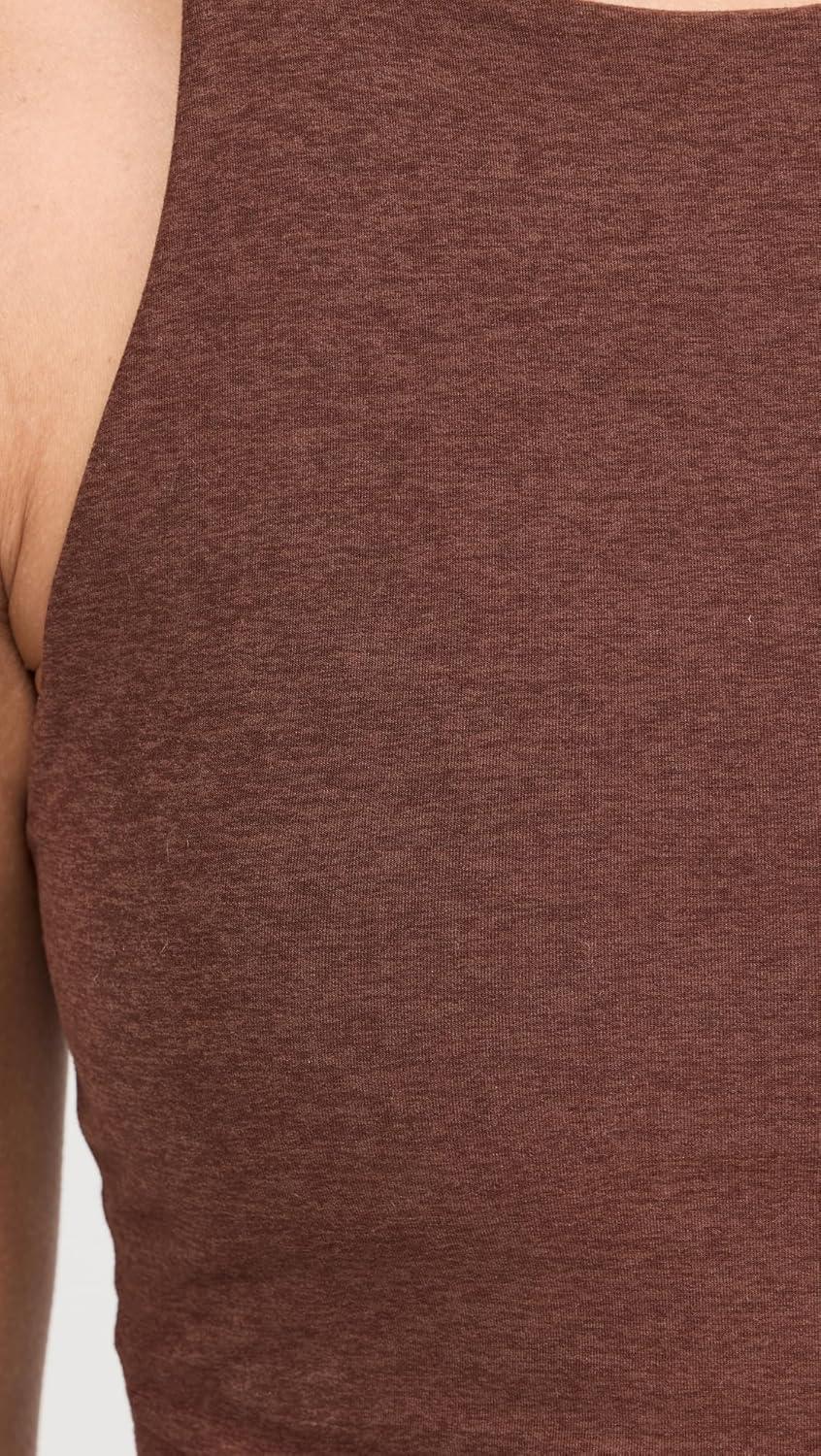 image:imageBeyond Yoga Womens Spacedye Refocus Cropped TankBold Mocha Heather
