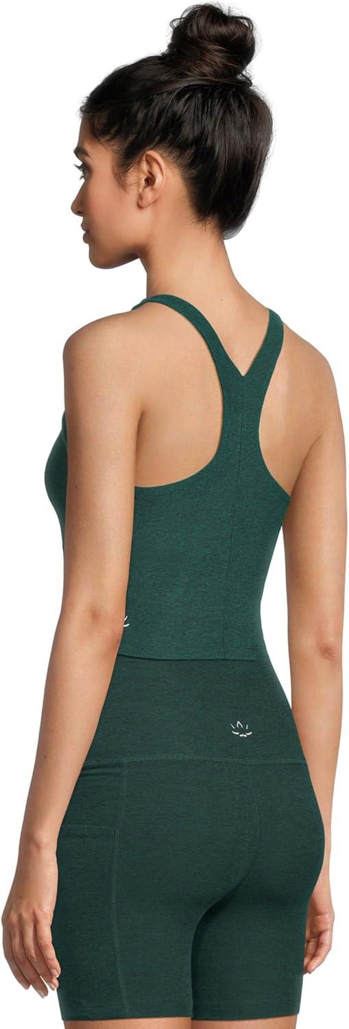 image:imageBeyond Yoga Womens Spacedye Refocus Cropped TankDark Spruce Green Heather