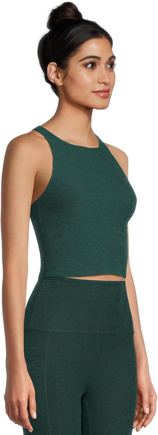image:imageBeyond Yoga Womens Spacedye Refocus Cropped TankDark Spruce Green Heather