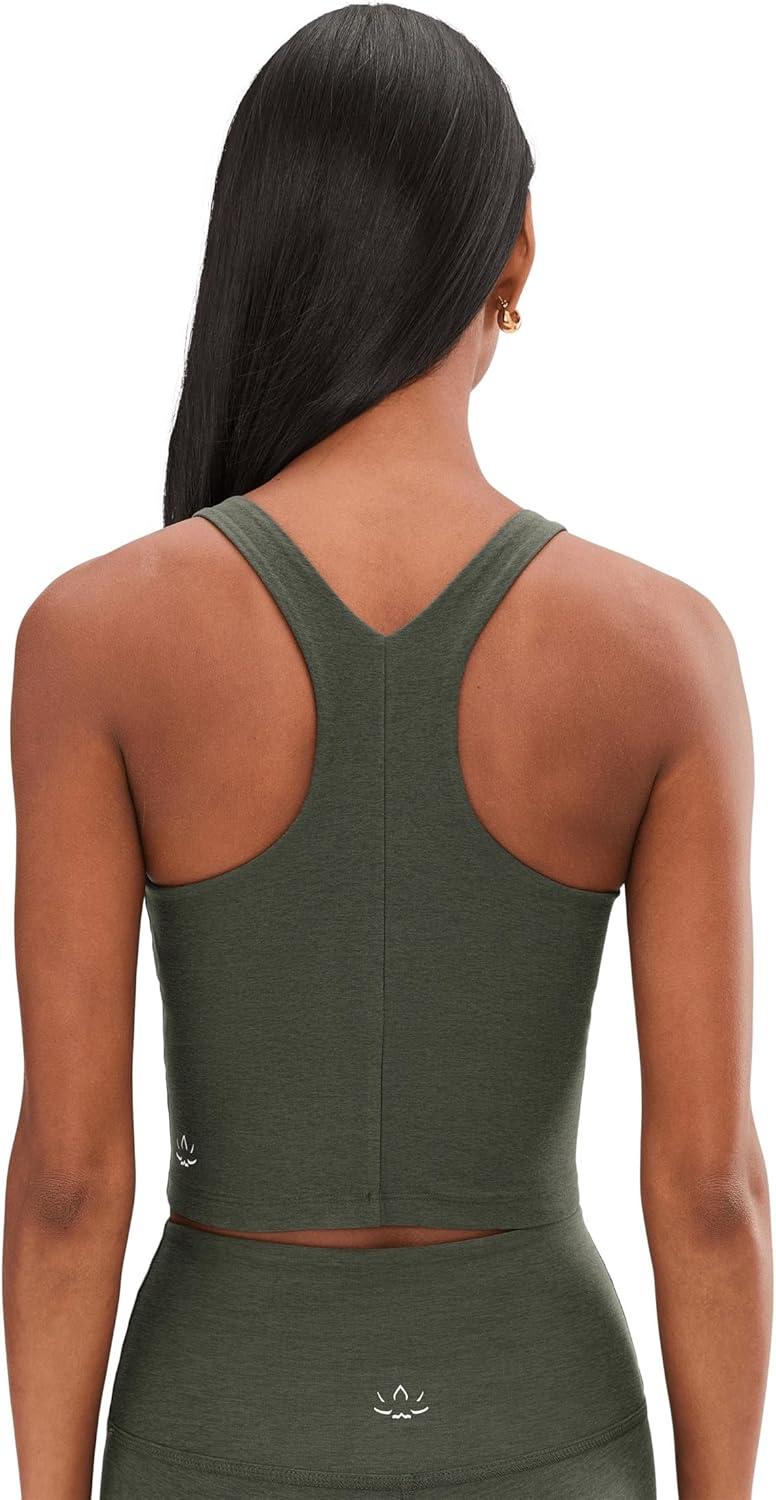 image:imageBeyond Yoga Womens Spacedye Refocus Cropped TankDusty Forest Heather