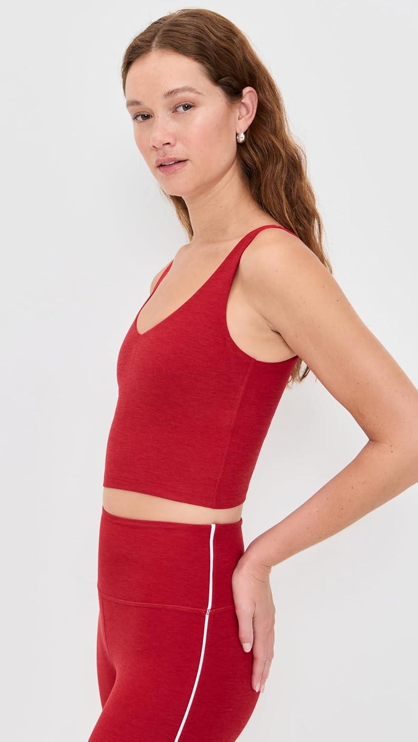 image:imageBeyond Yoga Womens Spacedye Refocus Cropped TankHolly Red Heather