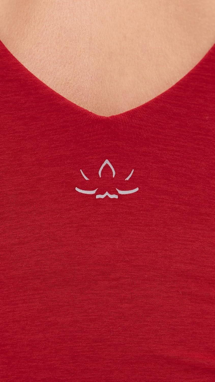 image:imageBeyond Yoga Womens Spacedye Refocus Cropped TankHolly Red Heather