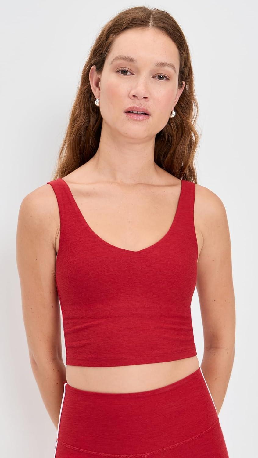 image:imageBeyond Yoga Womens Spacedye Refocus Cropped TankHolly Red Heather