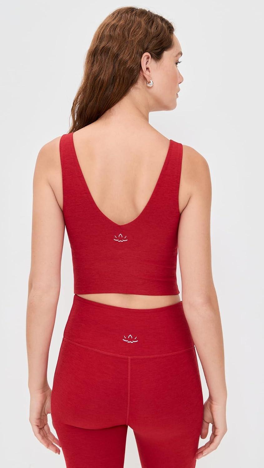 image:imageBeyond Yoga Womens Spacedye Refocus Cropped TankHolly Red Heather