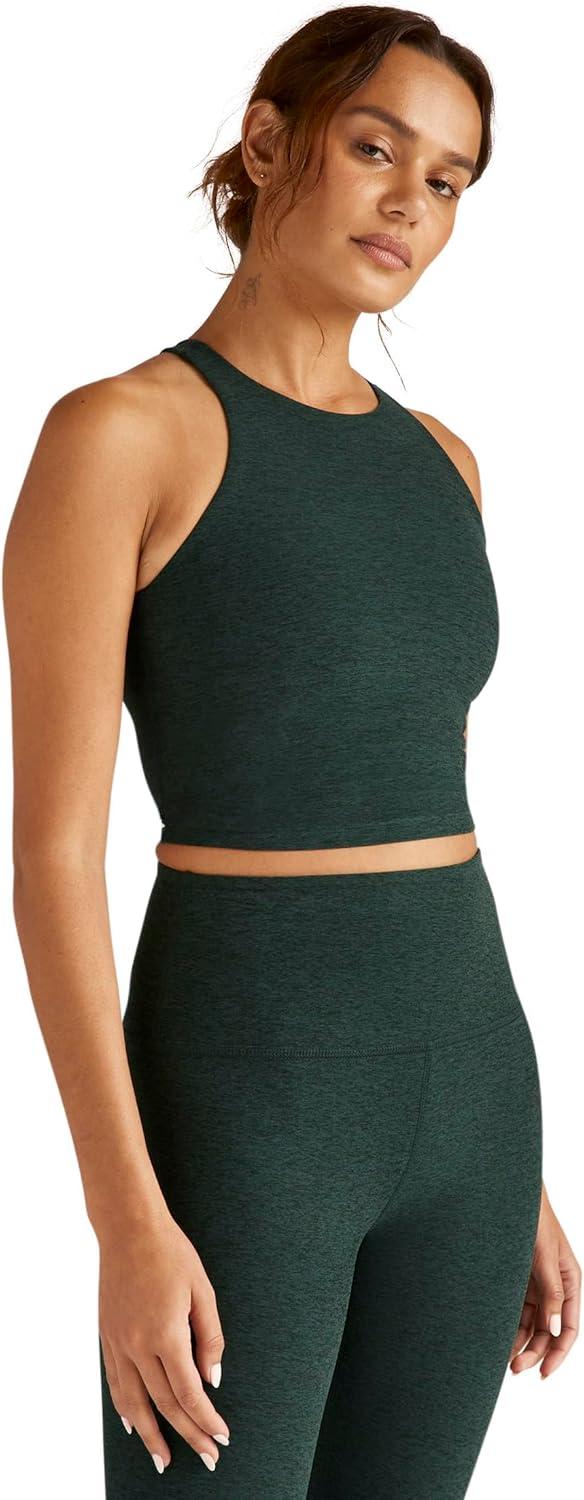 image:imageBeyond Yoga Womens Spacedye Refocus Cropped TankMidnight Green Heather