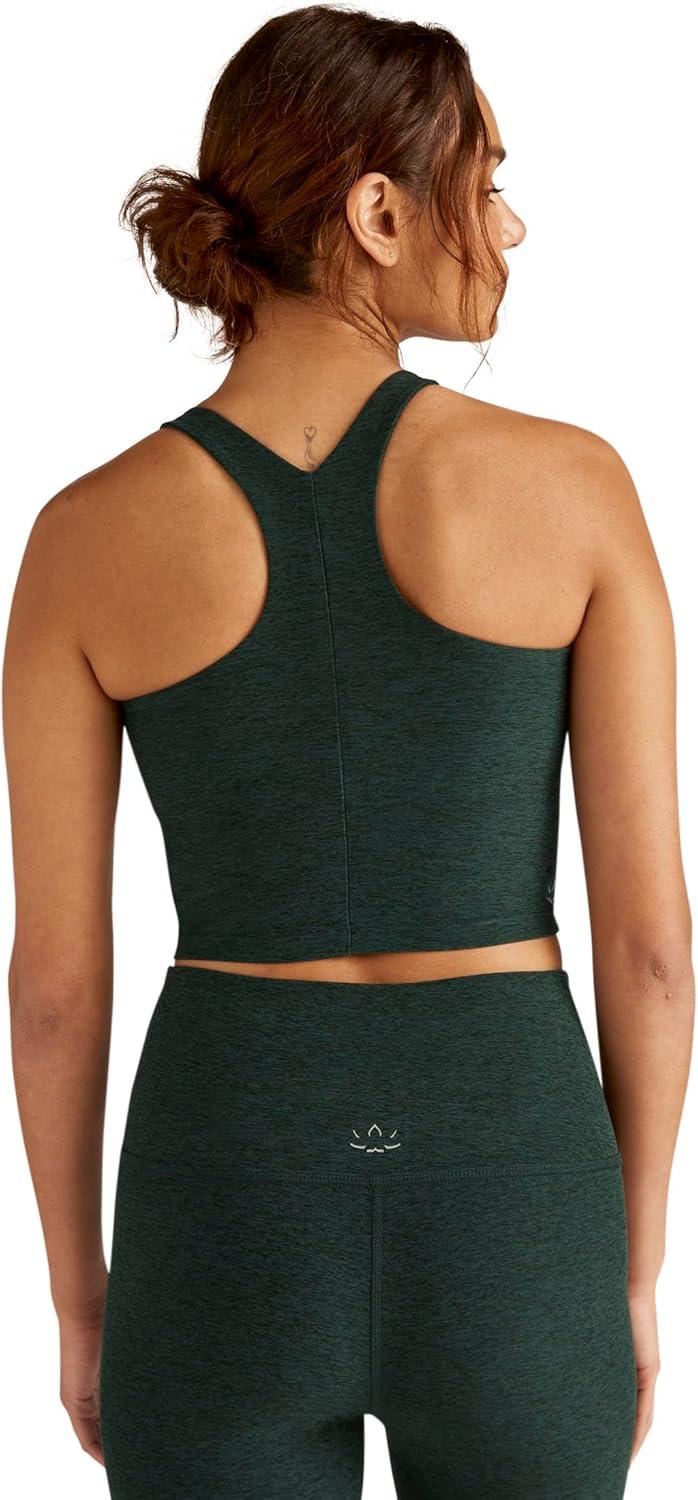 image:imageBeyond Yoga Womens Spacedye Refocus Cropped TankMidnight Green Heather