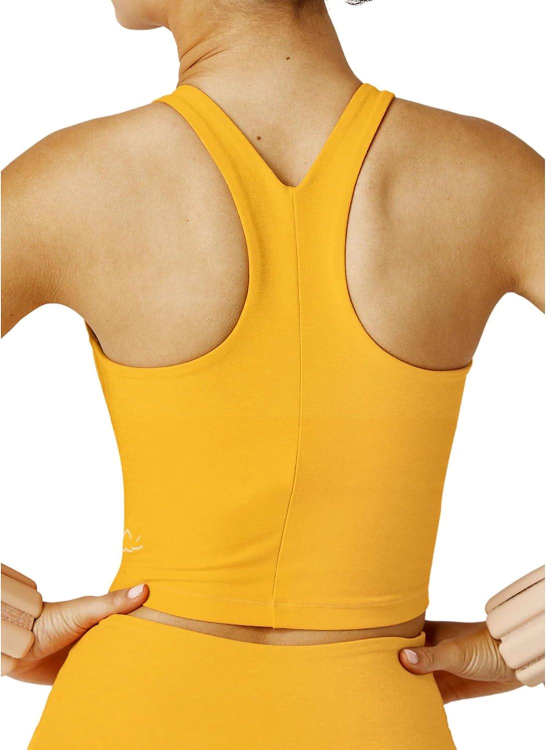 image:imageBeyond Yoga Womens Spacedye Refocus Cropped TankSunflower Heather