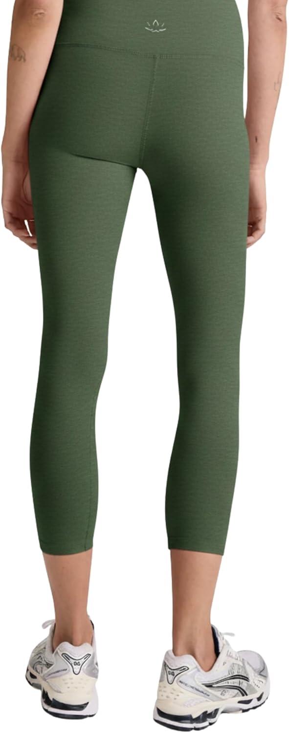 image:imageBeyond Yoga Womens Spacedye Walk and Talk High Waisted Capri LeggingMoss Green Heather