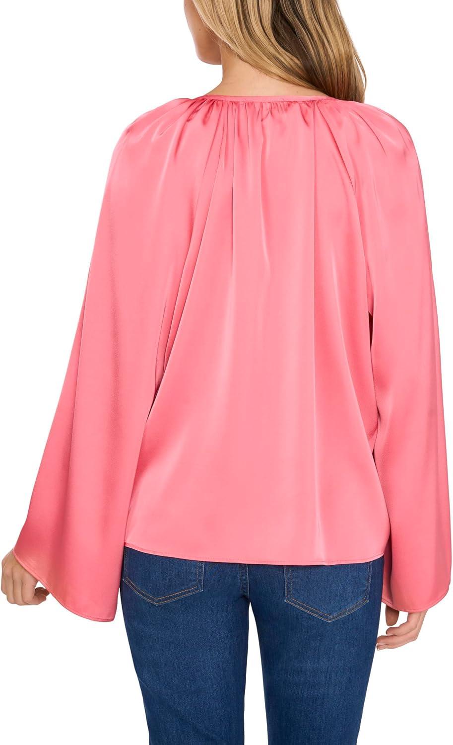 image:imageCeCe Womens Long Sleeves Raglan VNeck TopConfetti