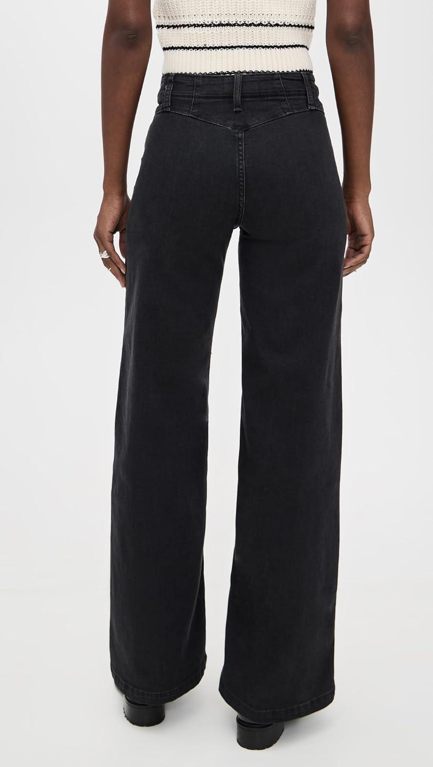 image:imageFree People Womens Libre Wide Leg JeansCafe Noir