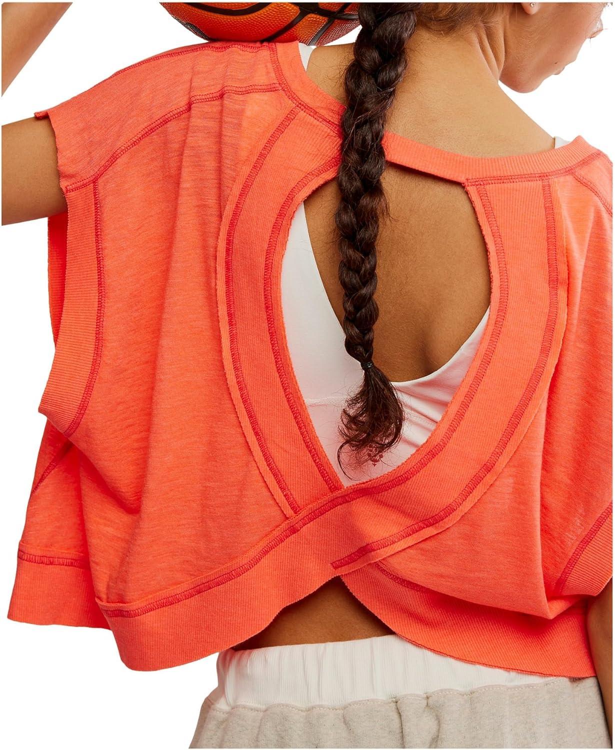 image:imageFree People Womens My Time TeeNeon Coral