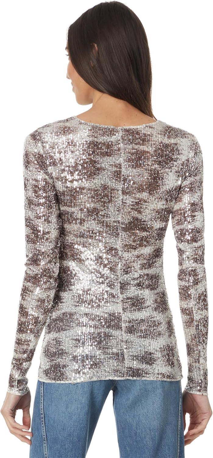 image:imageFree People Womens Printed Gold Rush Long SleeveAlabaster Combo