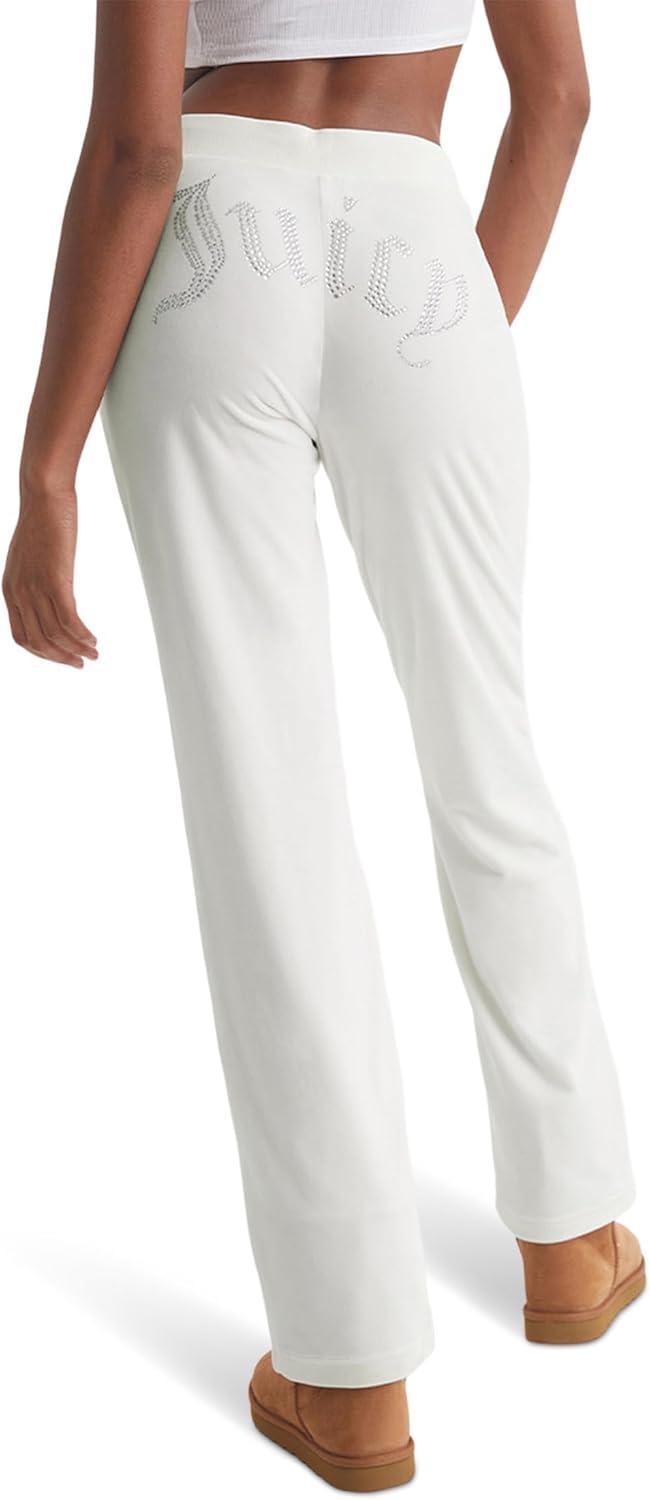 image:imageJuicy Couture Womens Rib Waist Velour Pants with DrawcordAngel
