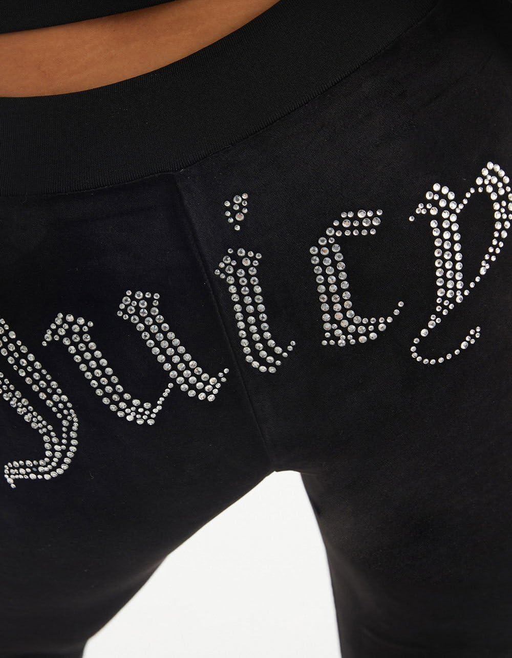 image:imageJuicy Couture Womens Rib Waist Velour Pants with DrawcordLiquorice