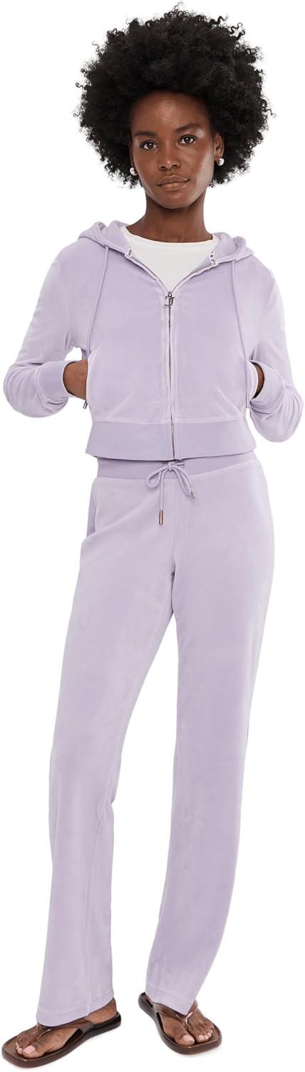 image:imageJuicy Couture Womens Rib Waist Velour Pants with DrawcordOrchid Petal