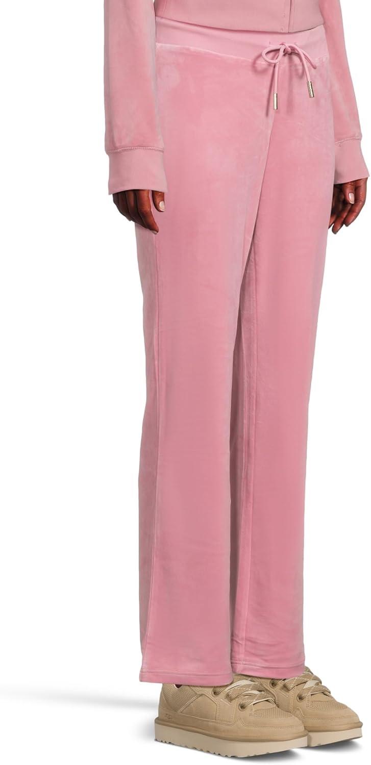 image:imageJuicy Couture Womens Rib Waist Velour Pants with DrawcordRose