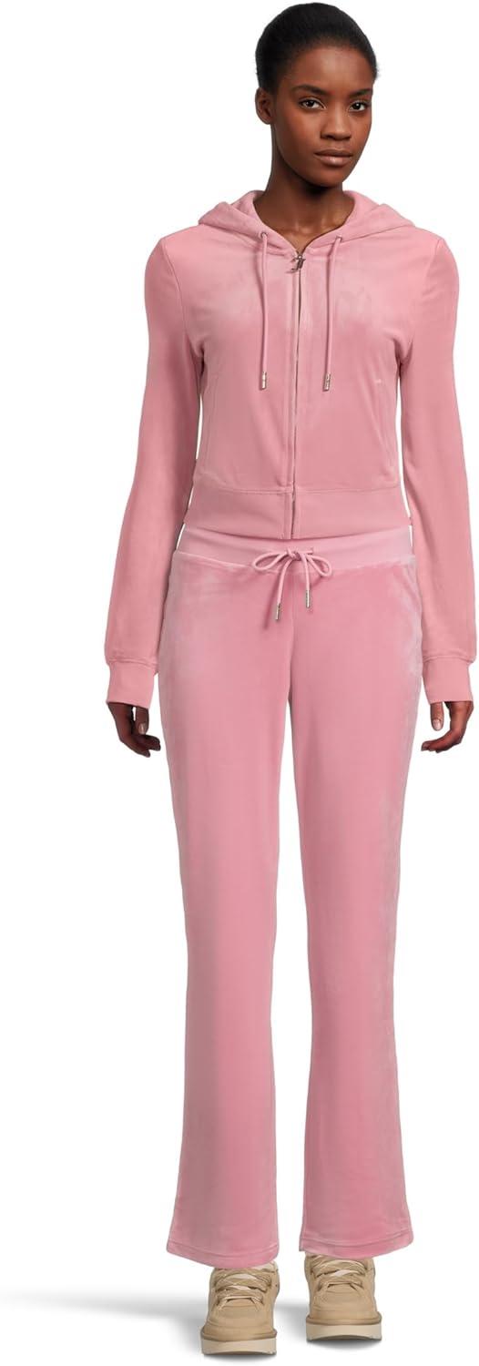 image:imageJuicy Couture Womens Rib Waist Velour Pants with DrawcordRose