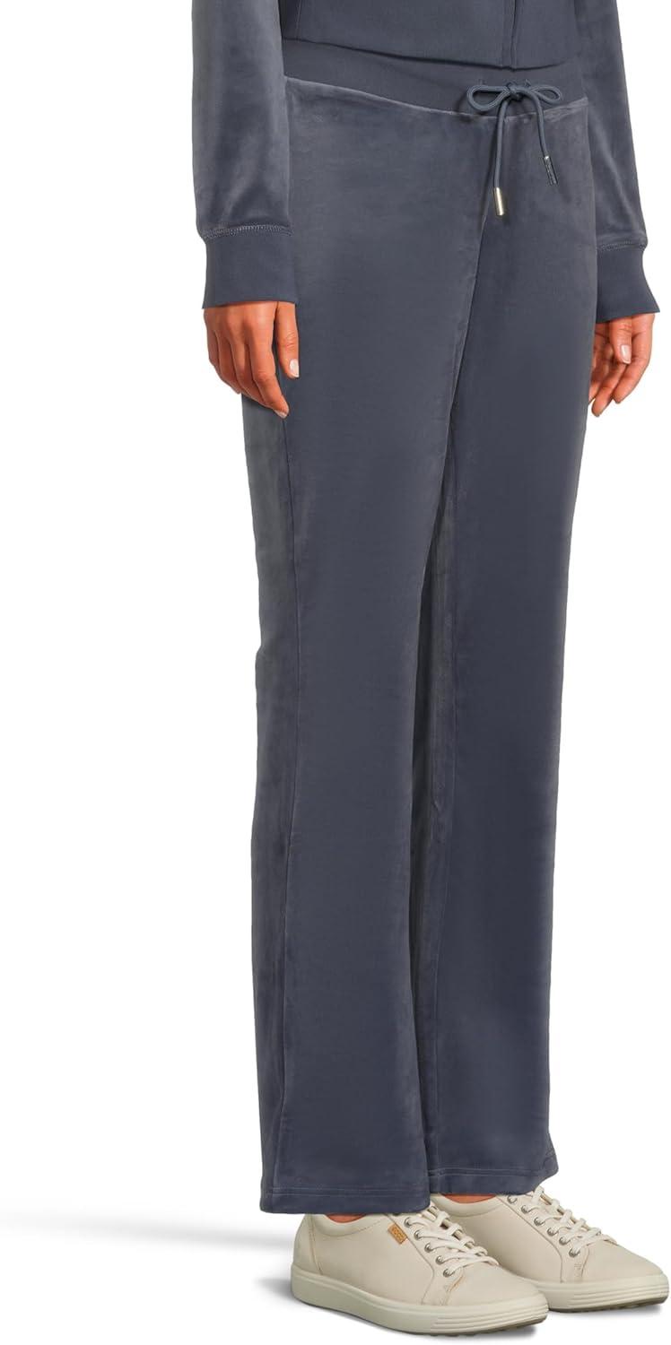 image:imageJuicy Couture Womens Rib Waist Velour Pants with DrawcordVintage Indigo