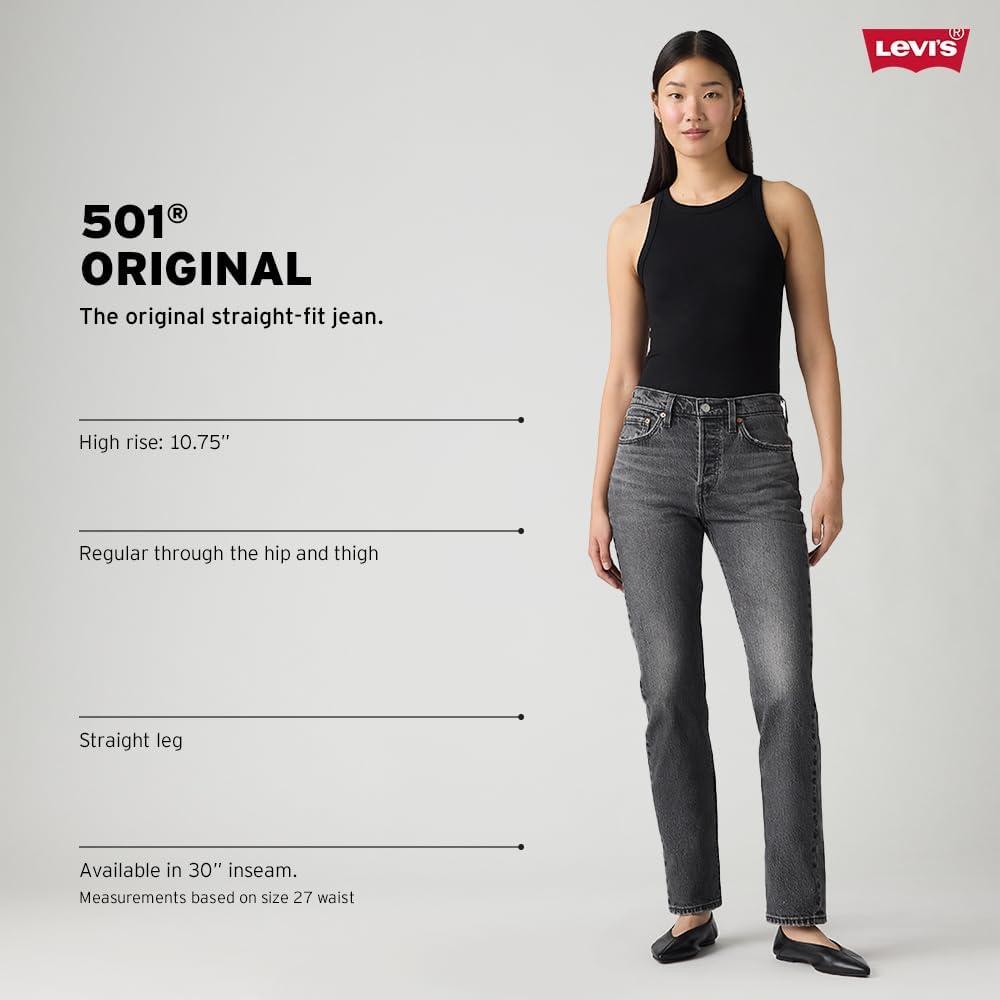 image:imageLevis Womens Premium 501 Original Fit JeansHits Different Light Indigo