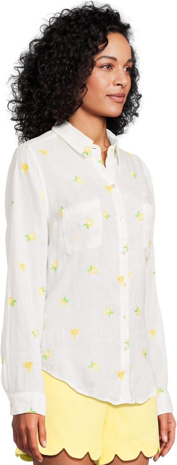 image:imageLilly Pulitzer Womens Sea View ButtonDownHoneycomb Lemon Bee Half Drop