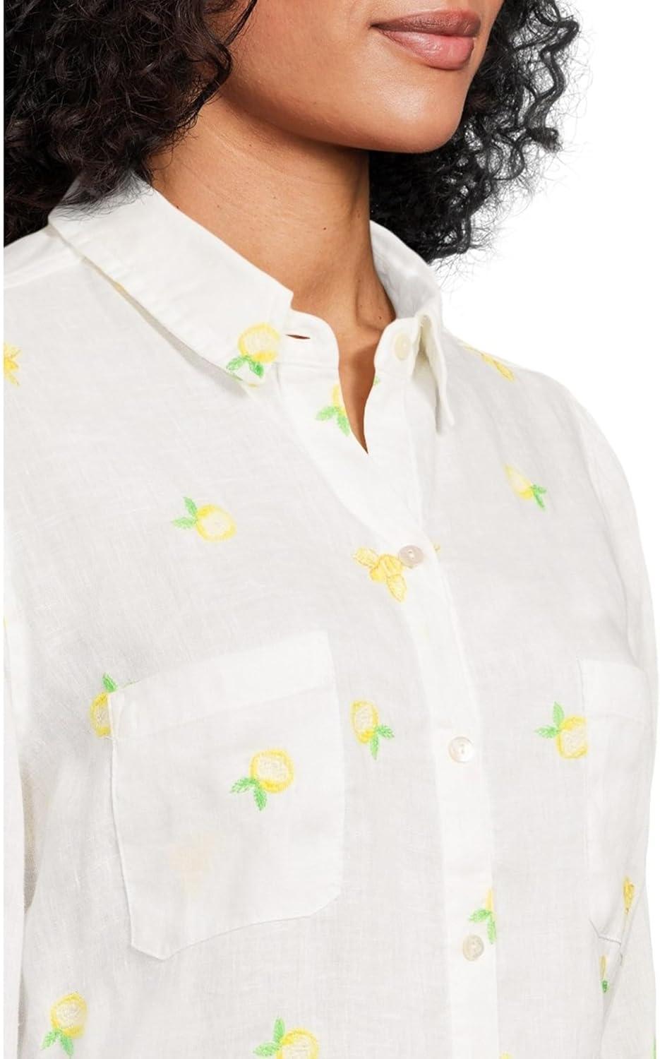 image:imageLilly Pulitzer Womens Sea View ButtonDownHoneycomb Lemon Bee Half Drop