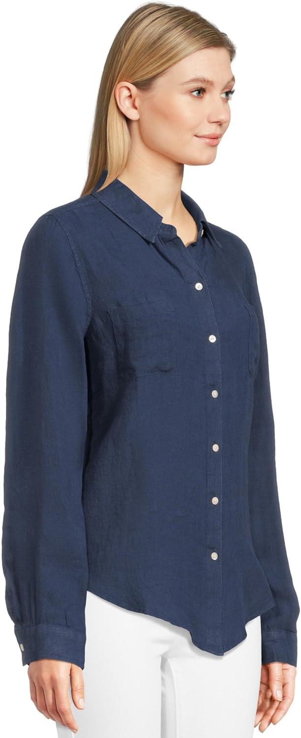 image:imageLilly Pulitzer Womens Sea View ButtonDownLow Tide Navy X Low Tide Navy