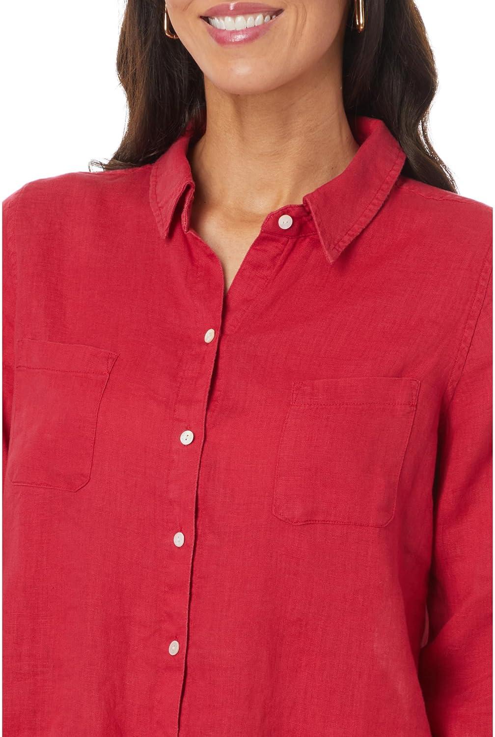 image:imageLilly Pulitzer Womens Sea View ButtonDownMalbec Red