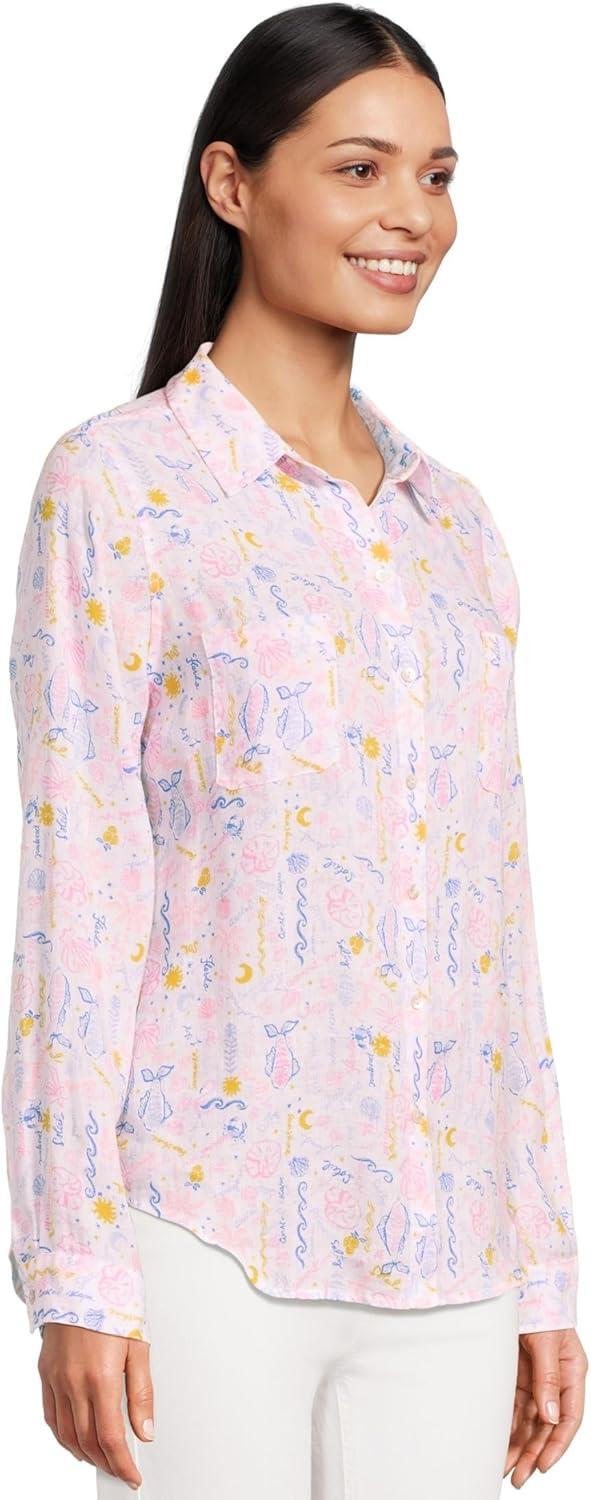 image:imageLilly Pulitzer Womens Sea View ButtonDownMulti Summer Serenade