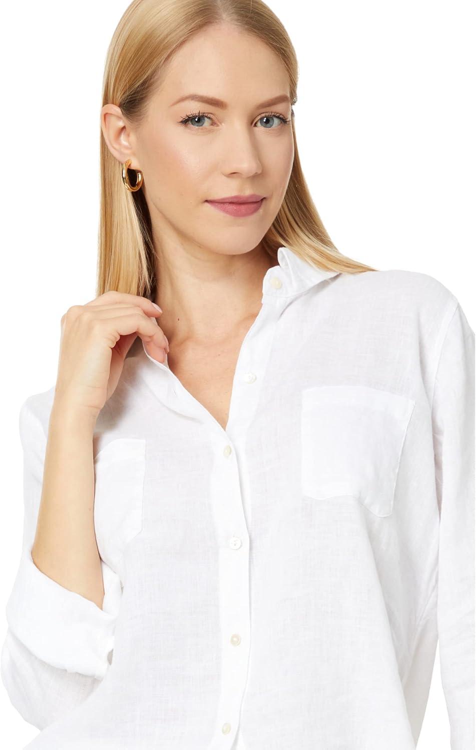image:imageLilly Pulitzer Womens Sea View ButtonDownResort White