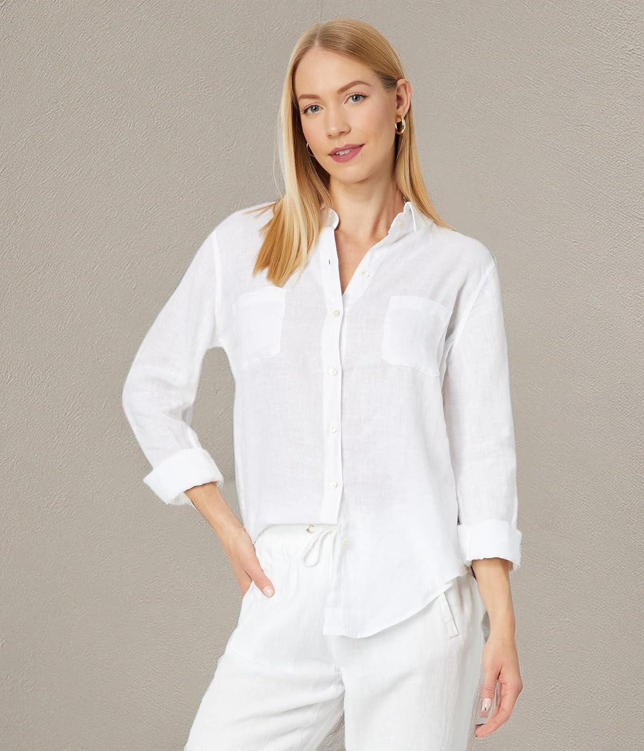 image:imageLilly Pulitzer Womens Sea View ButtonDownResort White