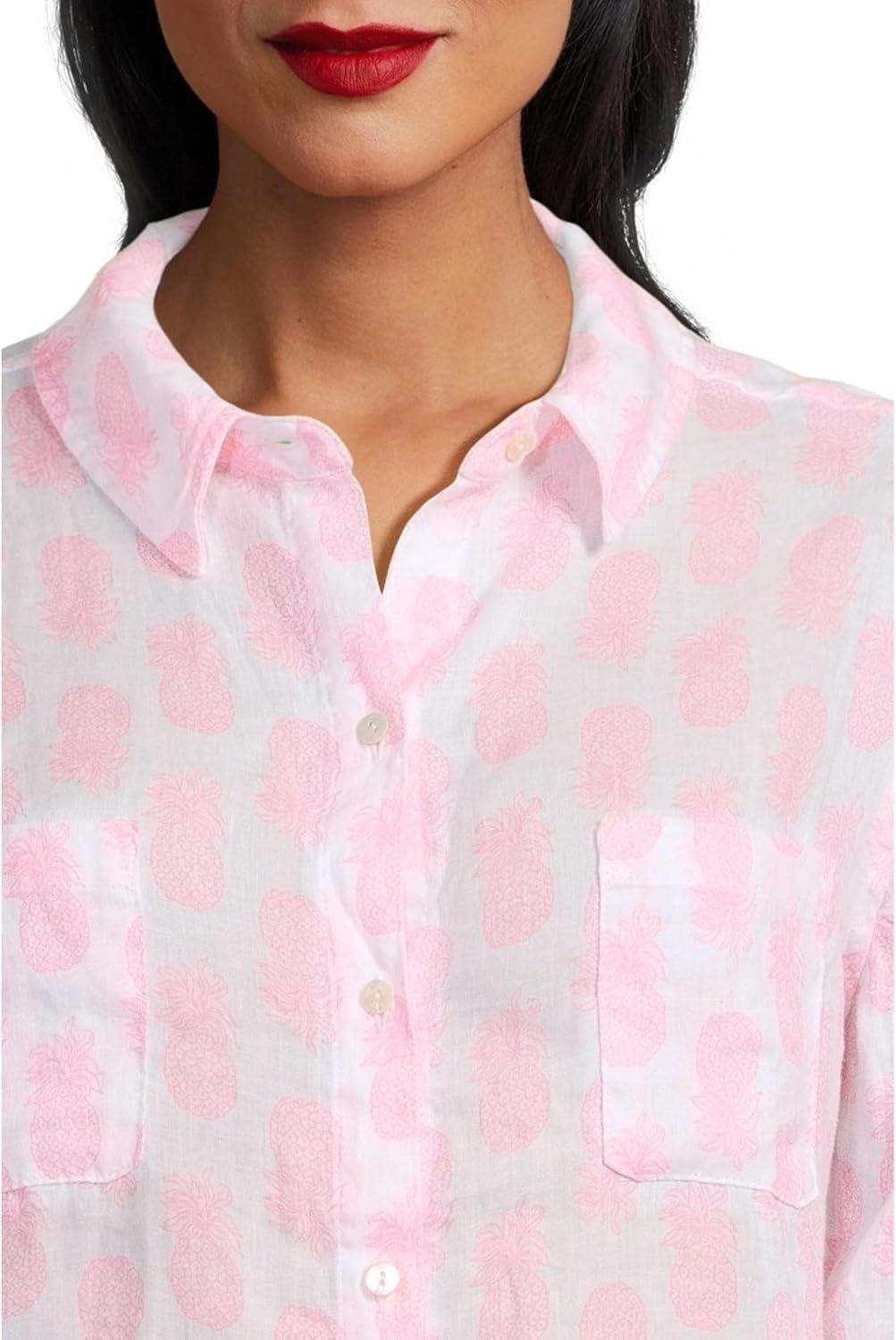 image:imageLilly Pulitzer Womens Sea View ButtonDownRousseau Pink Slice of Sunshine