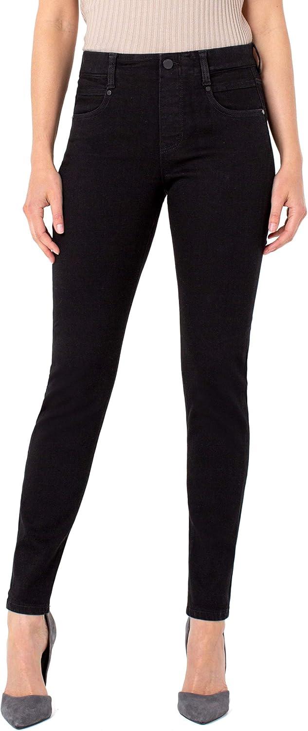 image:imageLiverpool Gia GliderRevolutionary PullOn JeansBlack Rinse
