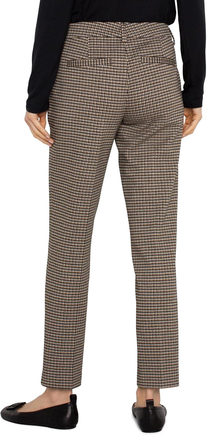 image:imageLiverpool Womens Kelsey MidRise Trouser Check Plaid KnitBlkTan Check