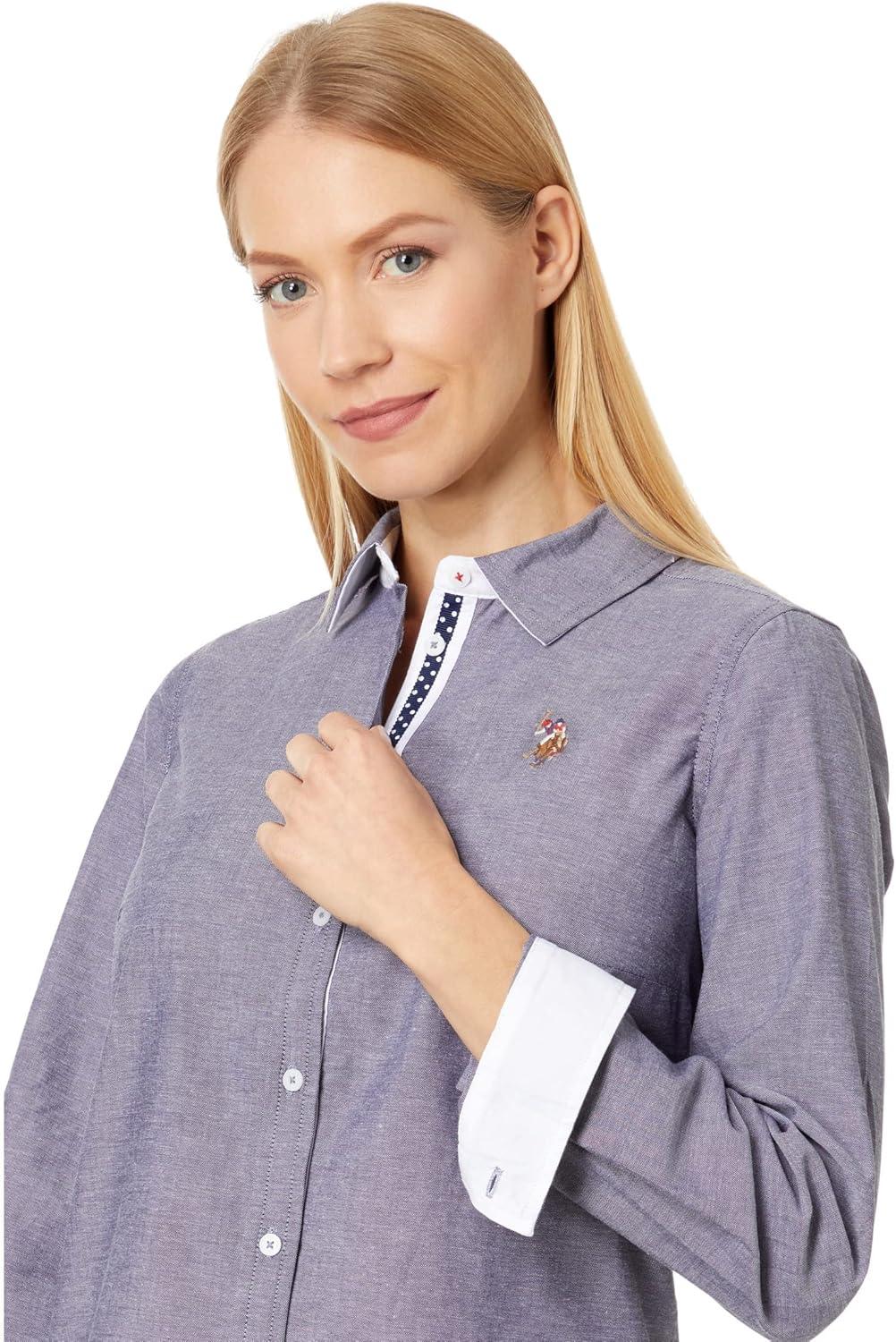 image:imageMULTI TONAL SMALL LOGO OXFORD SHIRTEvening Blue