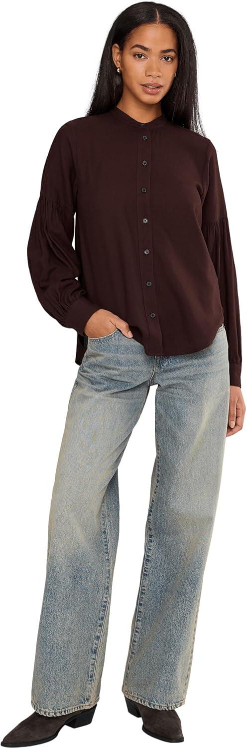 image:imageMadewell Womens Carmen Shirt Cotton Modal Heather FlannelEspresso Bean