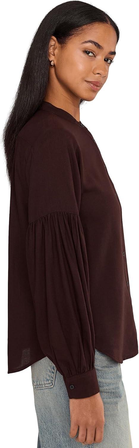 image:imageMadewell Womens Carmen Shirt Cotton Modal Heather FlannelEspresso Bean