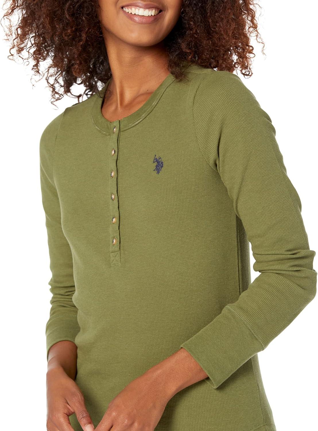 image:imageThermal Long Sleeve Button Crew by US Polo AssnCypress Olive