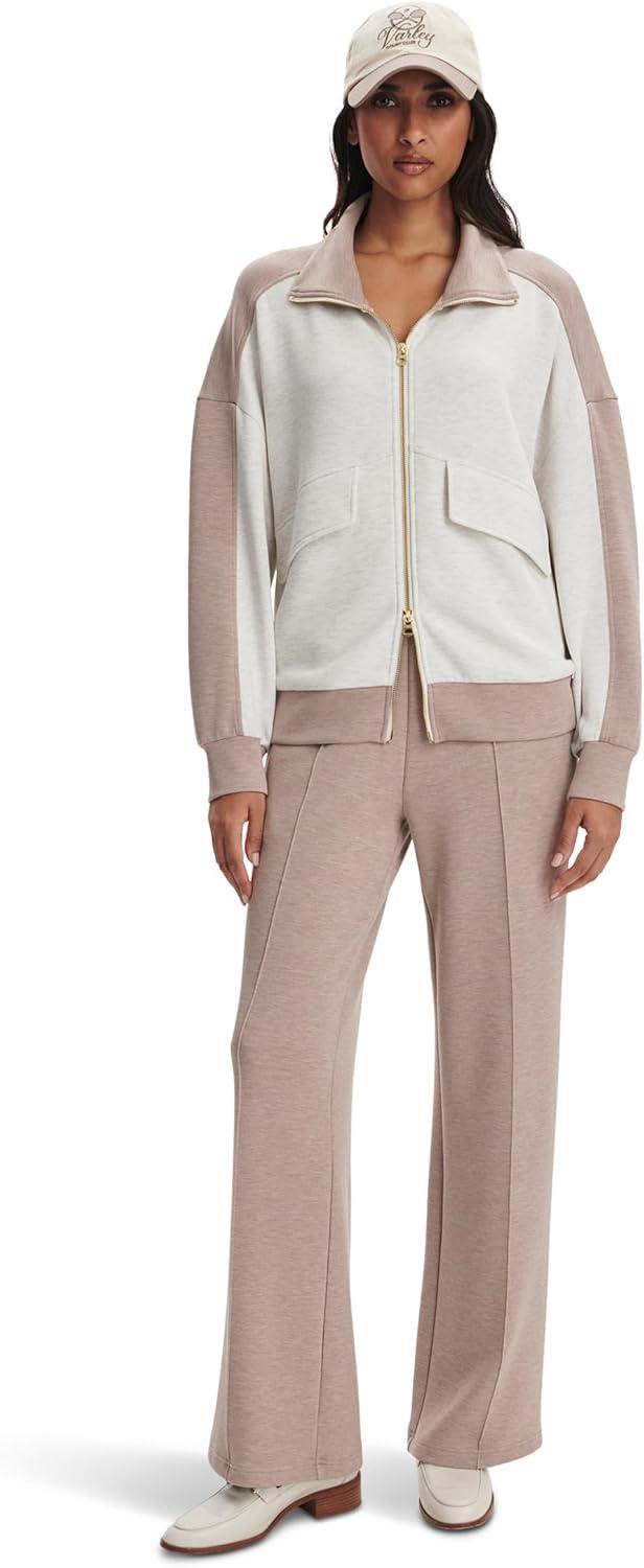 image:imageVarley womens Garcia 2 Tone Zip Through SweatIvory MarlTaupe Marl