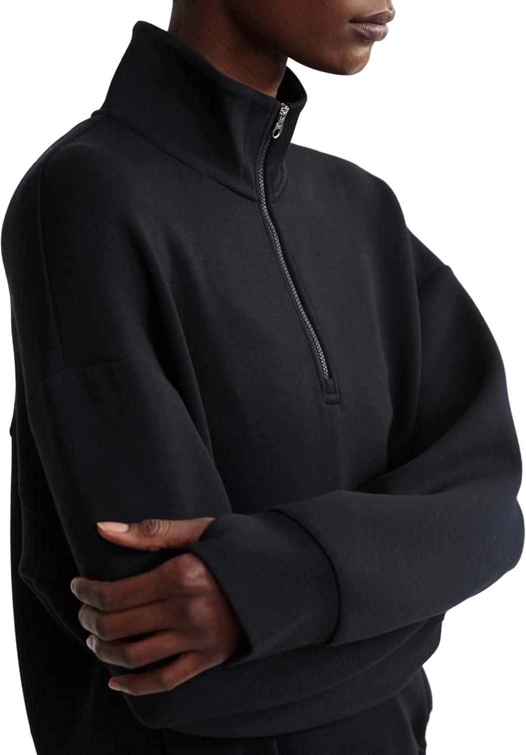 image:imageVarley womens Sian Cropped Half Zip MidlayerBlack