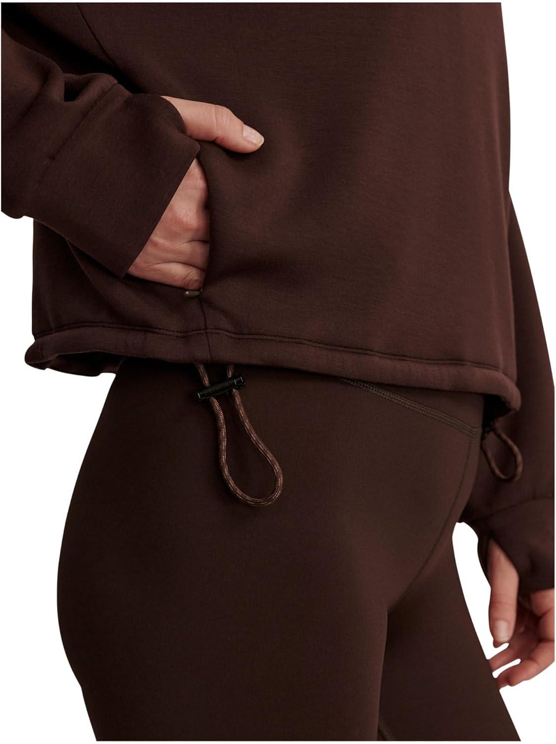 image:imageVarley womens Sian Cropped Half Zip MidlayerCoffee Bean