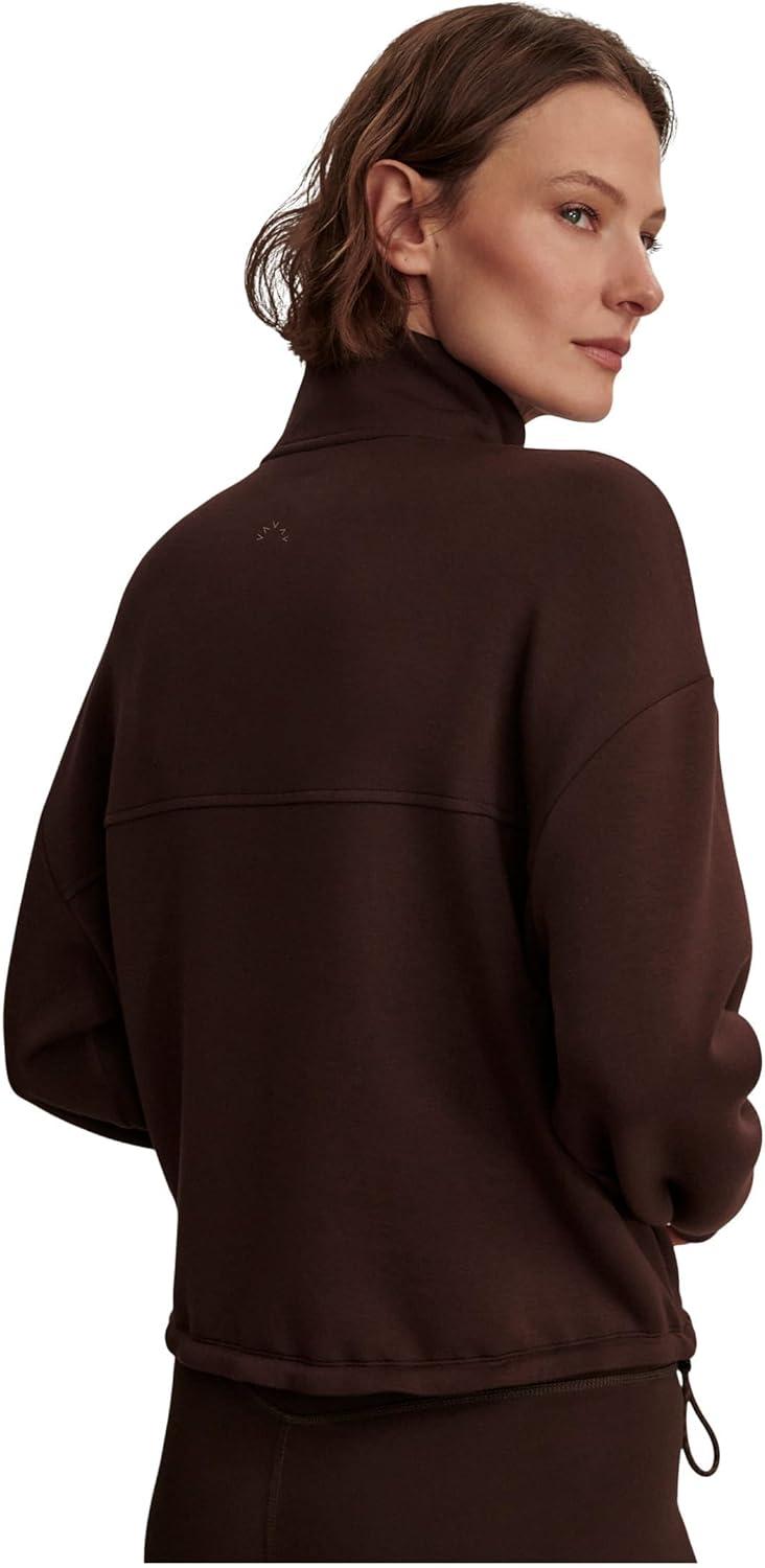 image:imageVarley womens Sian Cropped Half Zip MidlayerCoffee Bean