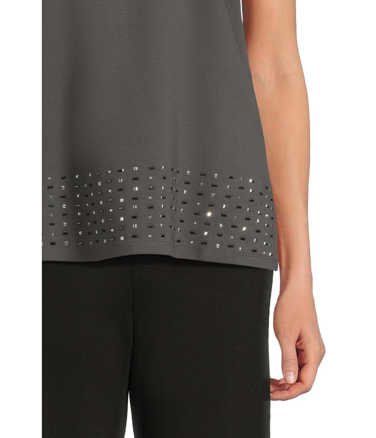 image:imageVince Camuto Womens Mock Neck Sleeveless TunicMed Heather Grey