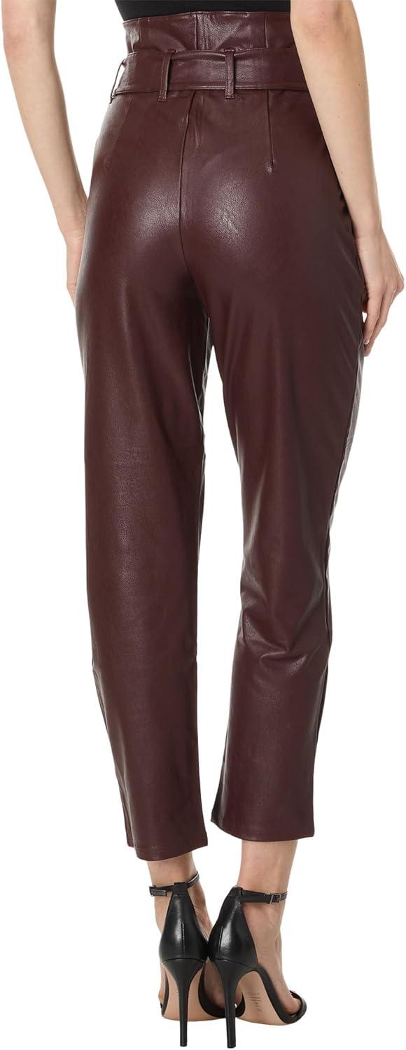 image:imagecommando Womens Faux Leather Paperbag PantsOxblood