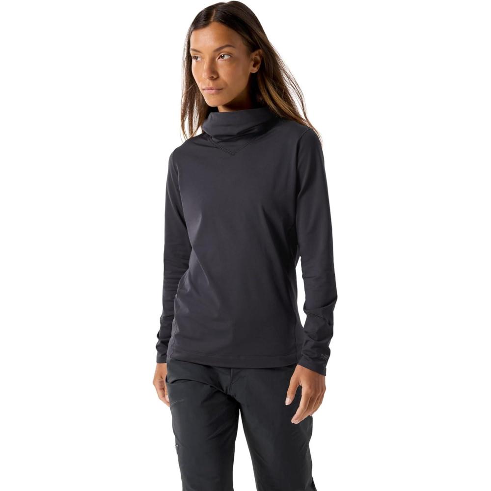 image:imageArcteryx Rho Hoody Womens  Lightweight Base Layer Hoody  Black Large