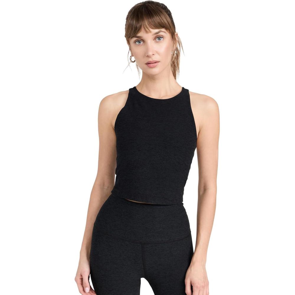 image:imageBeyond Yoga Womens Spacedye Refocus Cropped TankDarkest Night