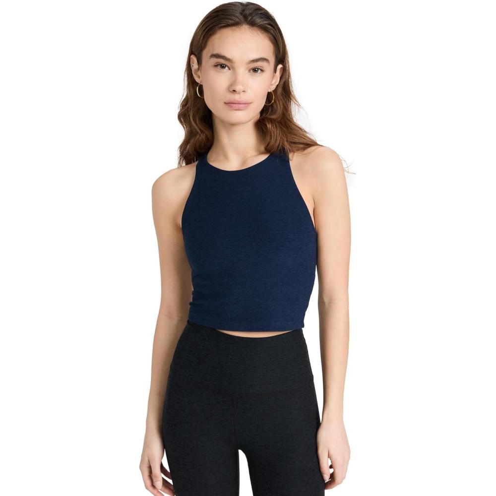 image:imageBeyond Yoga Womens Spacedye Refocus Cropped TankNocturnal Navy