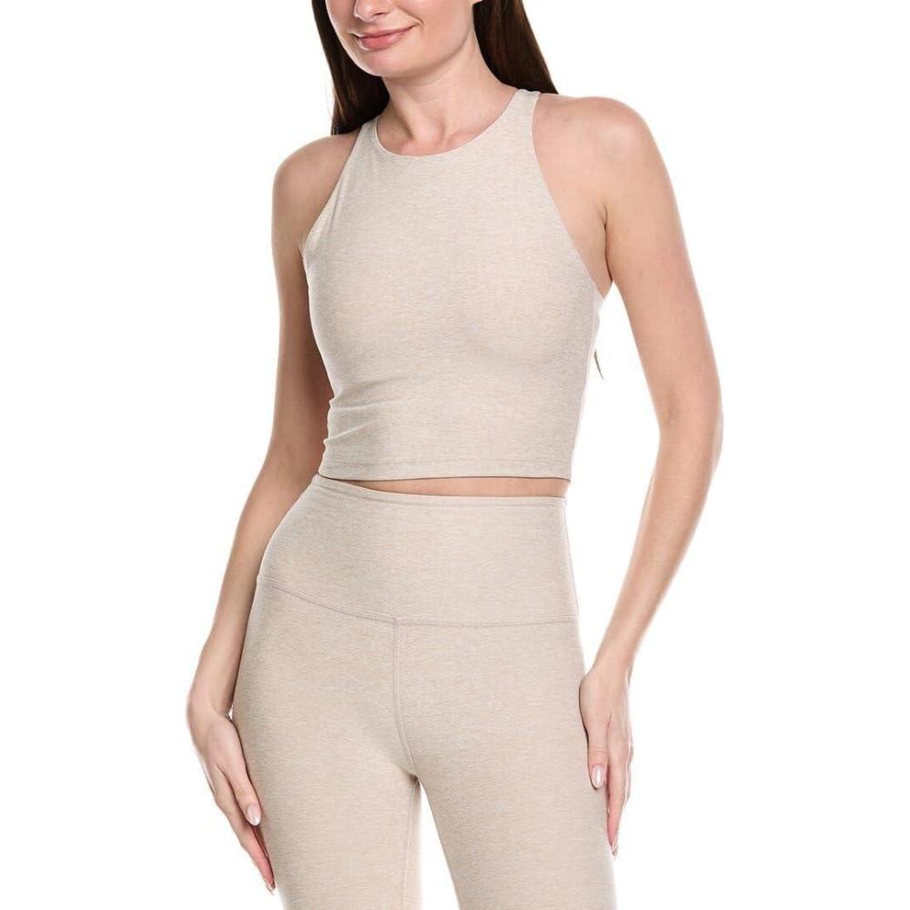 image:imageBeyond Yoga Womens Spacedye Refocus Cropped TankSand Swept Heather