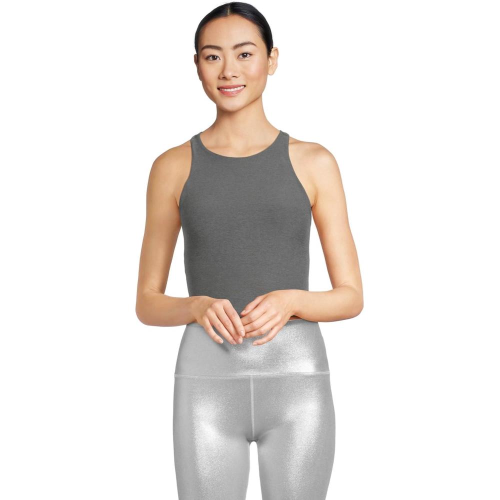 image:imageBeyond Yoga Womens Spacedye Refocus Cropped TankTrue Gray Heather