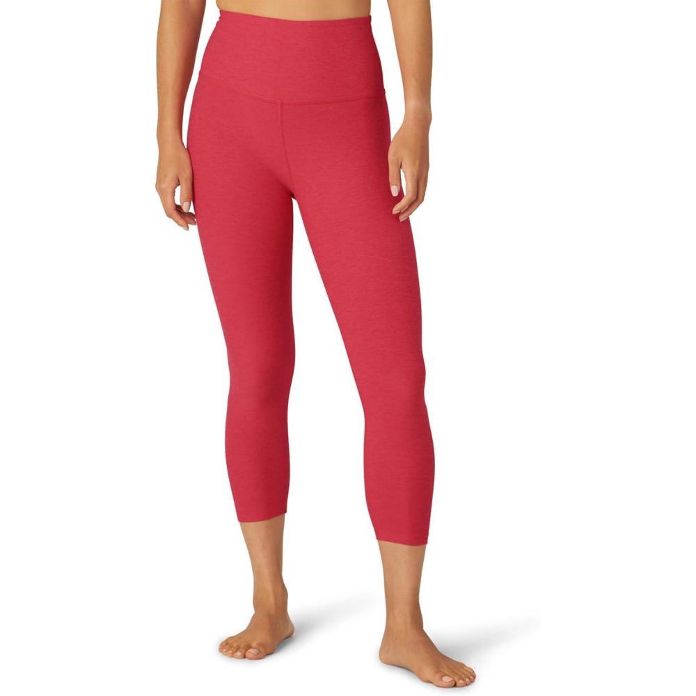 image:imageBeyond Yoga Womens Spacedye Walk and Talk High Waisted Capri LeggingParadise Coral Heather