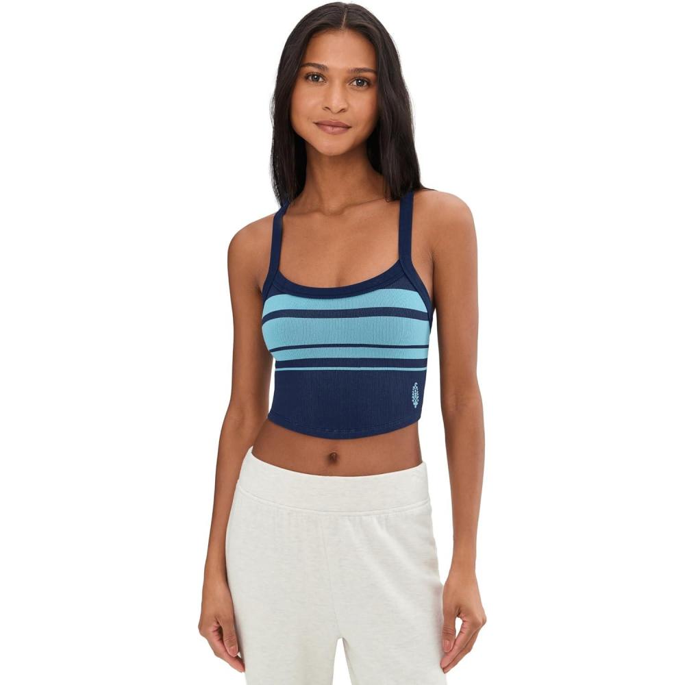 image:imageFree People Womens All Clear Striped CamiMidnight Navy Combo